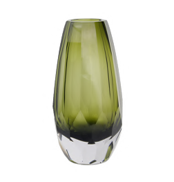 Vaso Cristallo Vidro Murano – Tamanhos P e M (Âmbar, Cinza Quartzo, Verde Esmeralda)