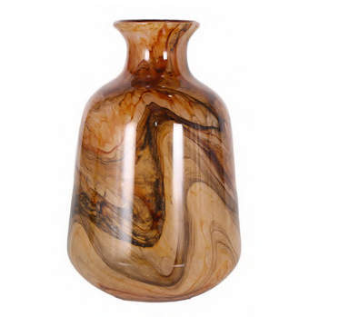 Vaso Decorativo Raiz Mescla Âmbar – Coleção Radice