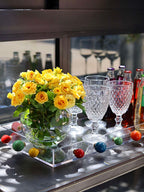 Bandeja Color Joy Acrílico Cristal com Esferas Coloridas – 58 cm