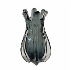 Vaso Alba Vidro Murano – Tamanhos P e M (Verde, Roxo, Cinza Quartzo)