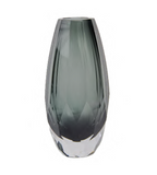 Vaso Cristallo Vidro Murano – Tamanhos P e M (Âmbar, Cinza Quartzo, Verde Esmeralda)