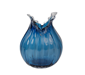 Vaso Soleil Vidro Murano – 26 cm (Âmbar, Azul Safira, Verde Esmeralda)