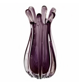 Vaso Alba Vidro Murano – Tamanhos P e M (Verde, Roxo, Cinza Quartzo)