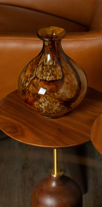 Vaso Decorativo Ceppo Mescla Âmbar – Coleção Radice