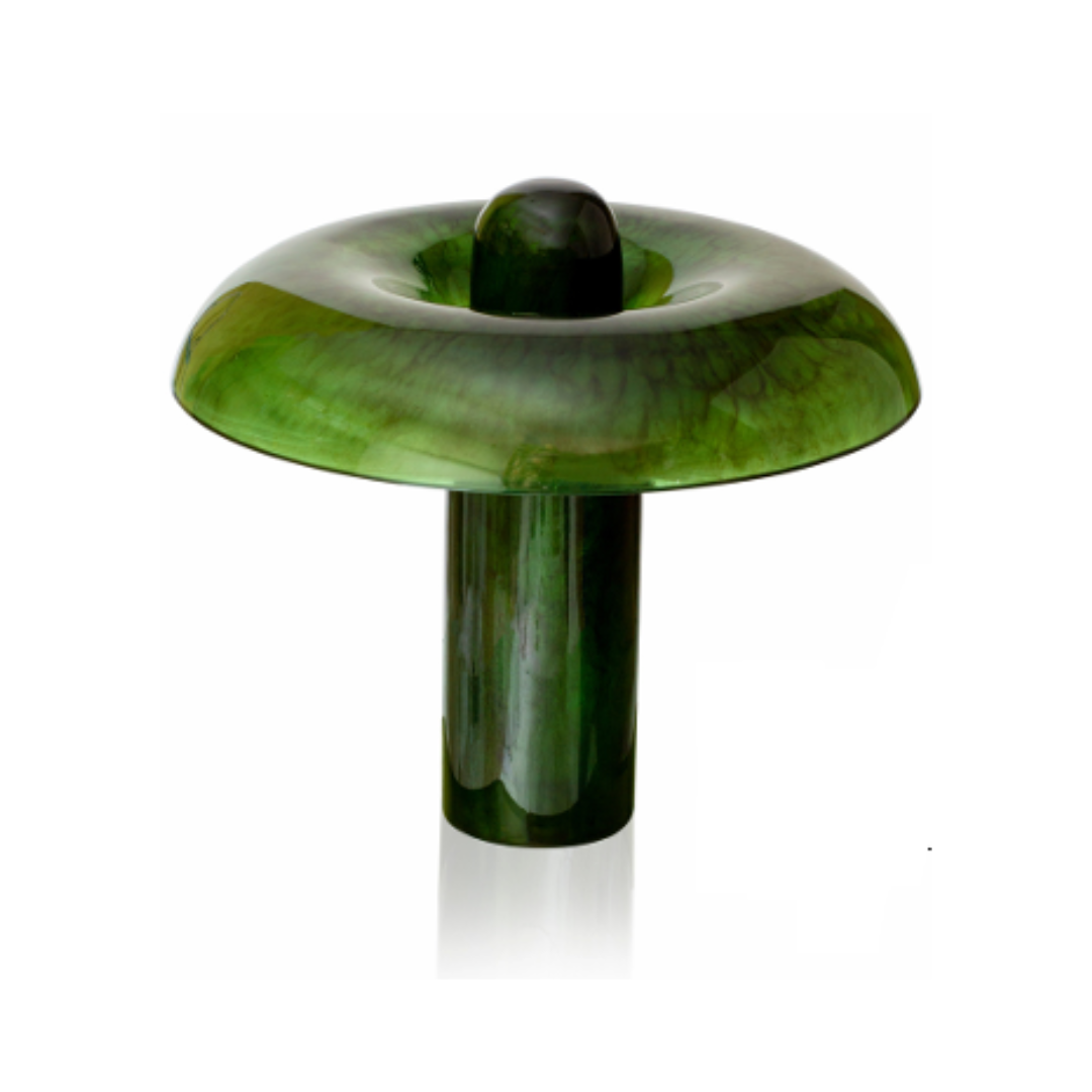 Abajur Domo em Resina – 33 cm Verde