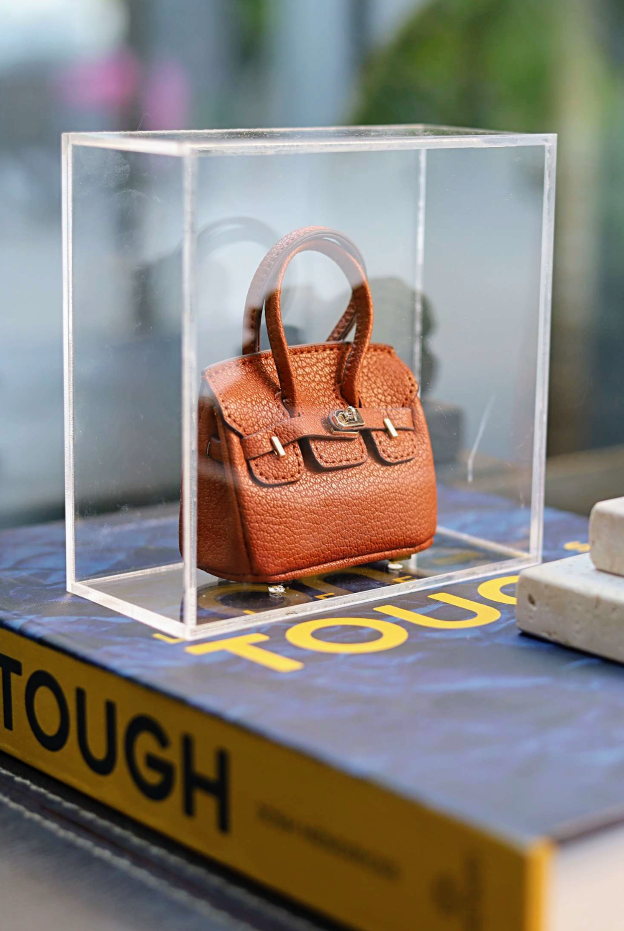 Adorno Caixa Acrílica com Mini Bag Hermès – Modelos Picotin e Birkin