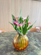 Vaso Soleil Vidro Murano – 26 cm (Âmbar, Azul Safira, Verde Esmeralda)