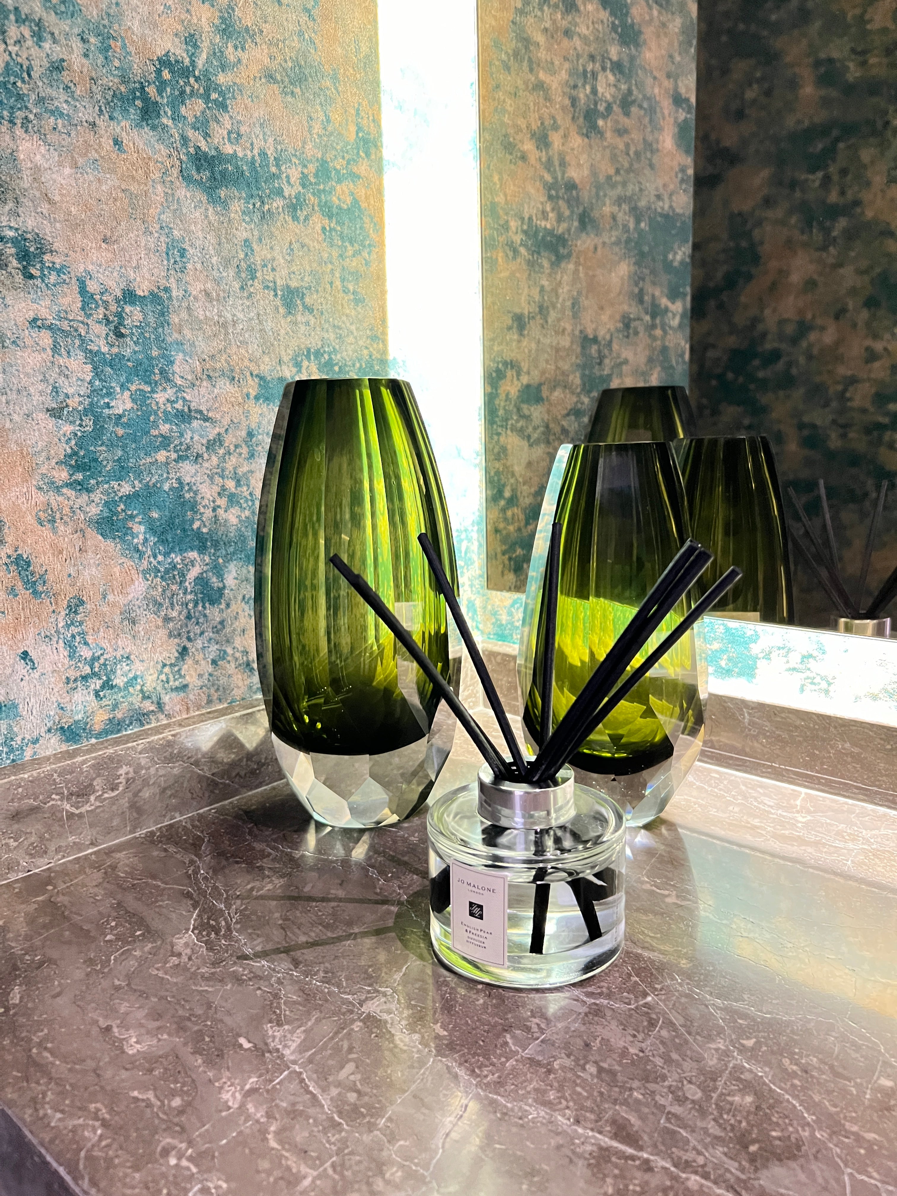 Vaso Cristallo Vidro Murano – Tamanhos P e M (Âmbar, Cinza Quartzo, Verde Esmeralda)