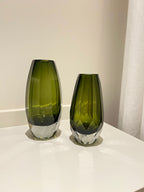 Vaso Cristallo Vidro Murano – Tamanhos P e M (Âmbar, Cinza Quartzo, Verde Esmeralda)