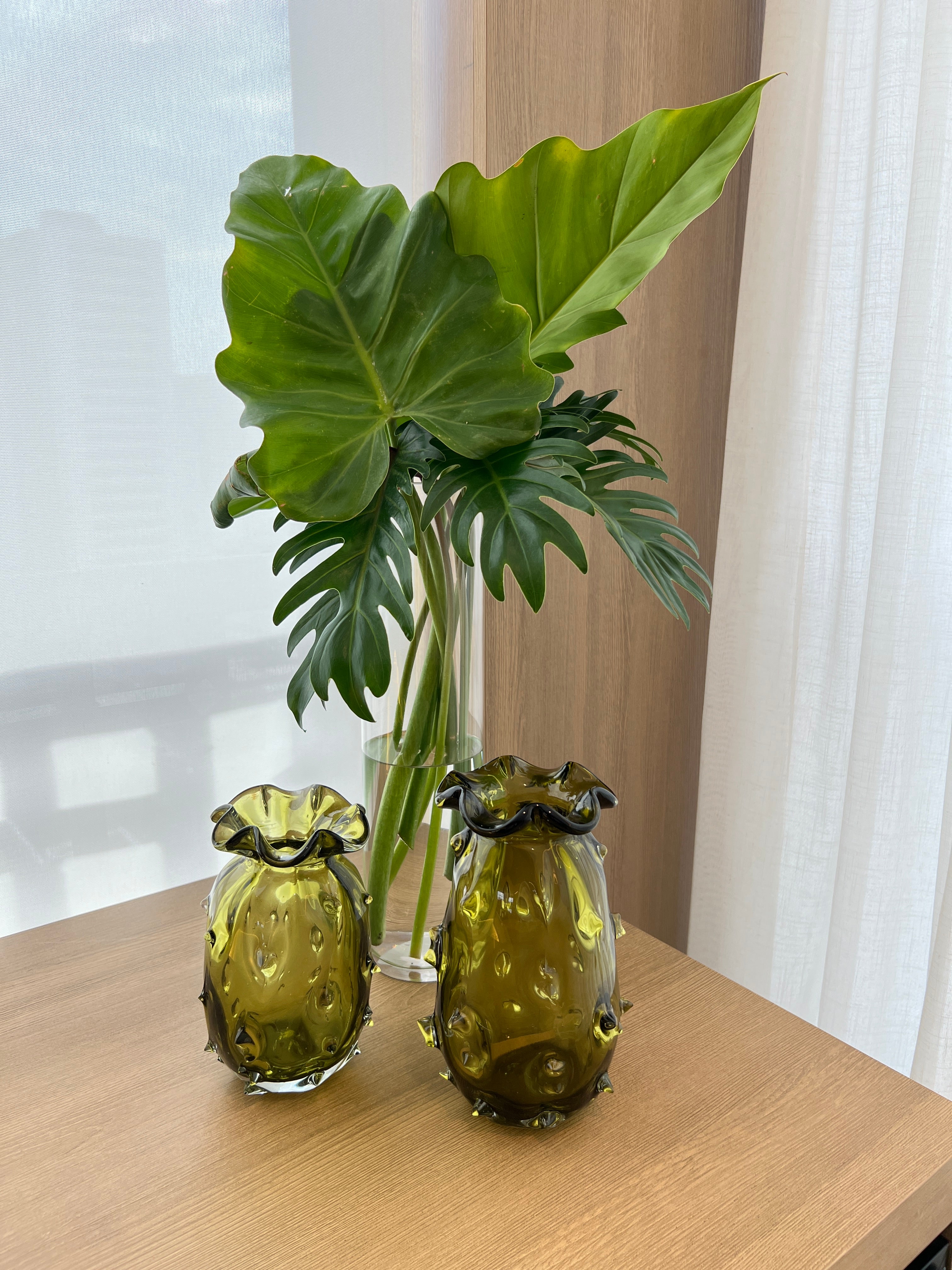 Vaso Decorativo Laguna Vidro Murano – 15 x 23 cm (Cores Variadas)